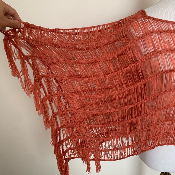 SOLD // Cecico // Fringe Poncho // Medium - Picture 3 of 9